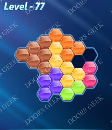 Block! Hexa Puzzle [7 Mania] Level 77 Solution, Cheats, Walkthrough for android, iphone, ipad, ipod