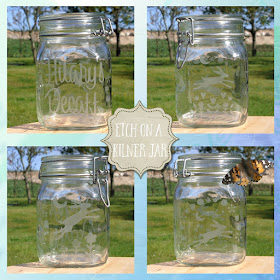 Etched coffee jar using a Silhouette Cameo