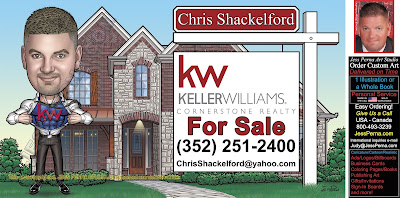 KW Superhero Sold Sign Caricature Agent Ad