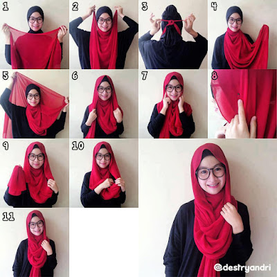 Tutorial hijab remaja santai