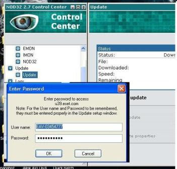 Eset nod32 username and password