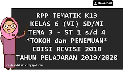  halo para pencari edukasi selamat berkunjung kembali di blog yang sangat sederhana ini RPP Kelas 6 Tema 3 Revisi 2018 Tahun 2019/2020