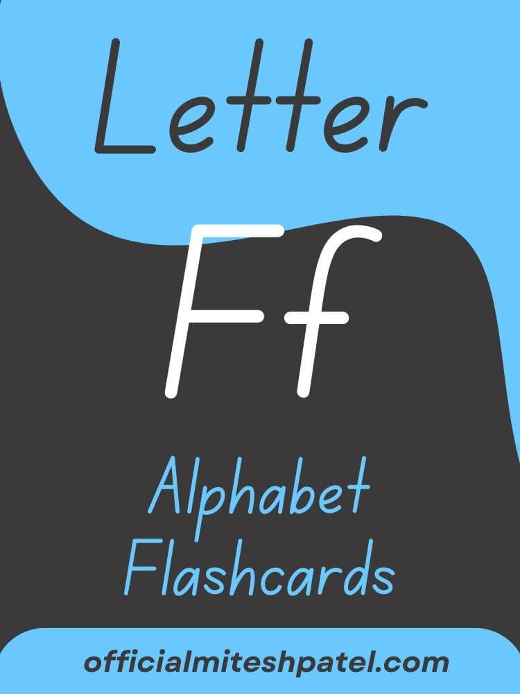 Free Printable Letter F Alphabet Flash Cards
