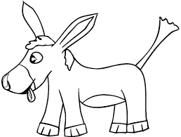 Baby Donkey Coloring Pages For Kids