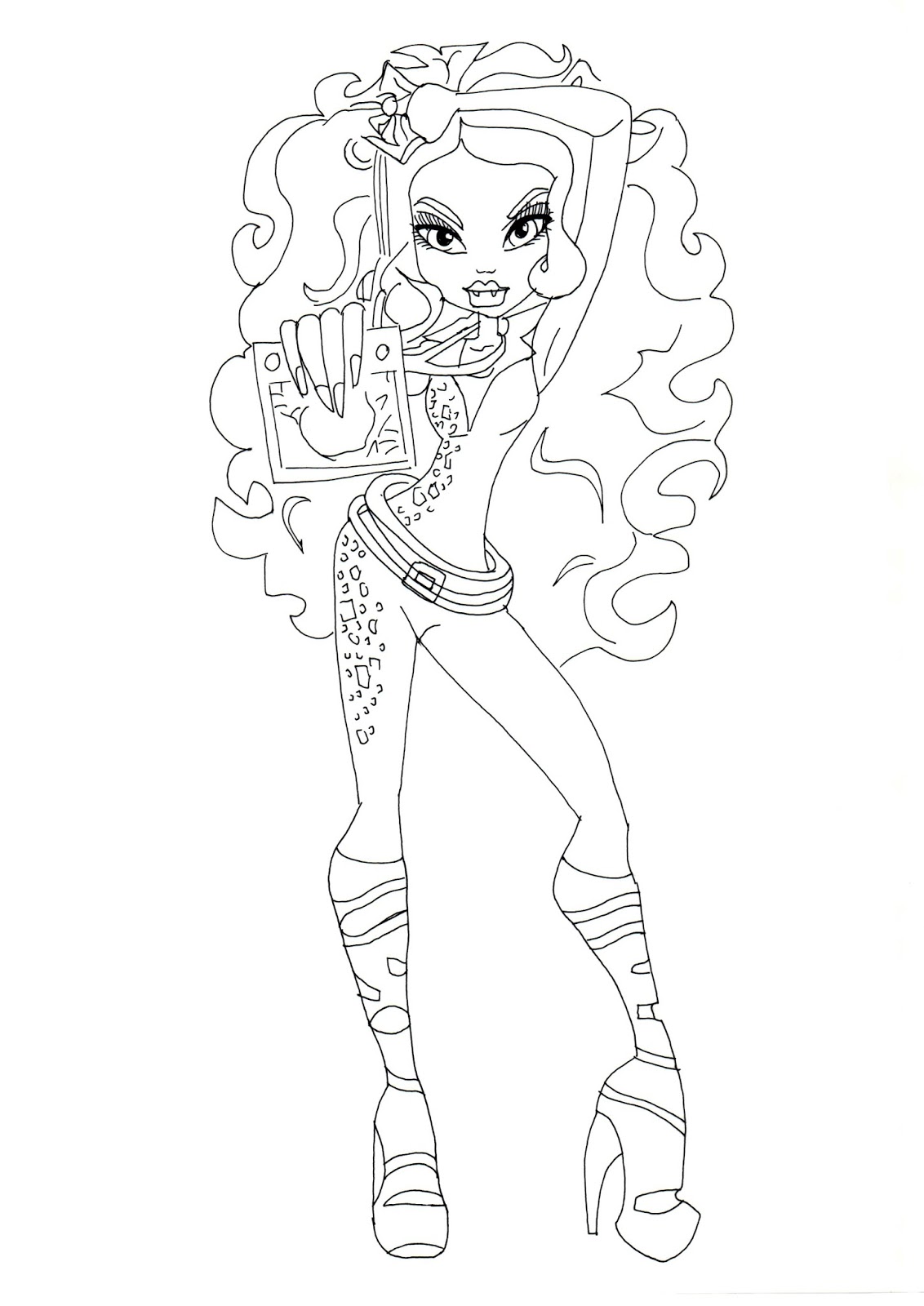 Clawdeen Wolf Music Festival Coloring Sheet