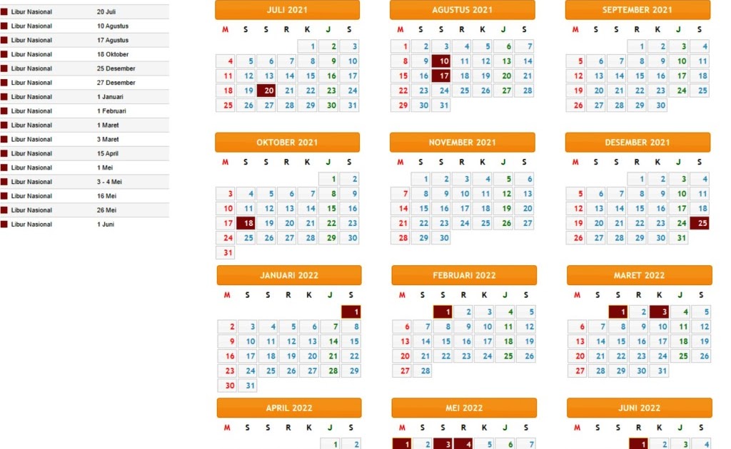 Download Kalender Pendidikan 2021/2022 Provinsi Jawa Timur