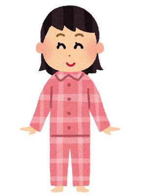 パジャマを着た女の子のイラスト