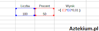 obliczanie procentow w excelu