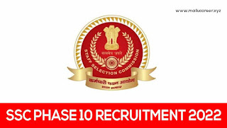SSC Phase 10 Recruitment 2022 - Apply Online For 2065 MTS, Office Attendant & Other Vacancies @ https://ssc.nic.in/