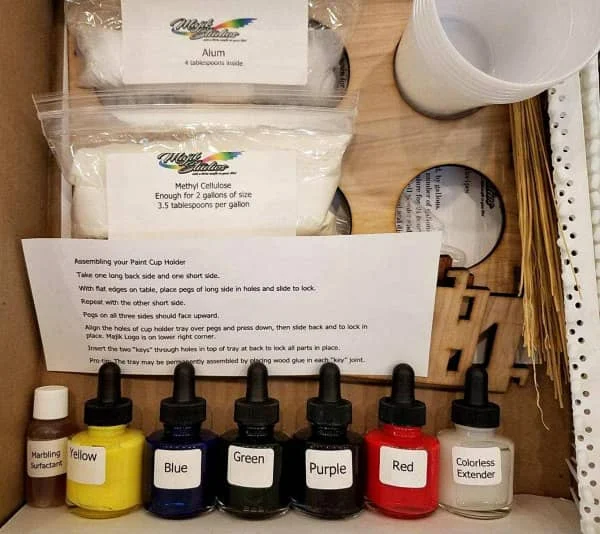 marbling kit supplies