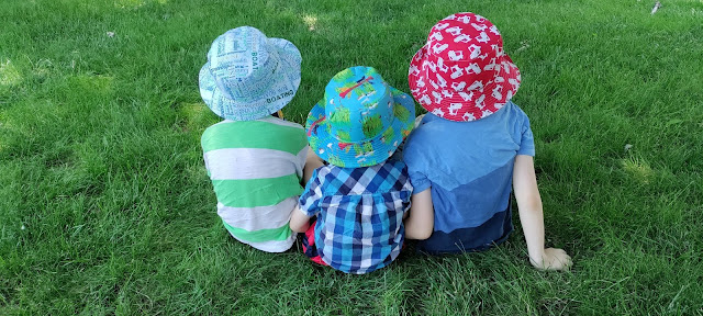 Bucket hats made from Dockside fabric