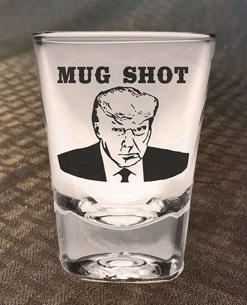 Donald Trump Mug Shot Glass