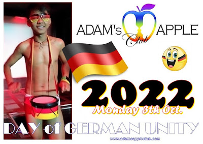 DAY of GERMAN UNITY 2022 Monday 3th Oct Adams Apple Club