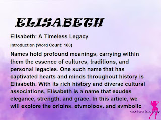 meaning of the name "ELISABETH"