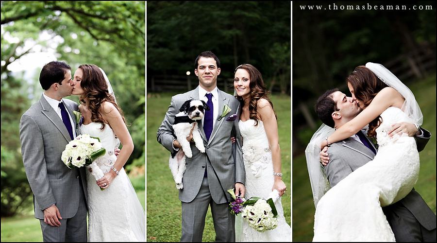  incorporated their wedding colors of eggplant charcoal grey and silver