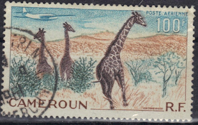 Cameroun - 1955 - Giraffes