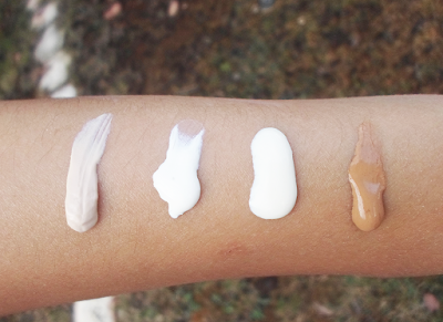 Sunscreen swatches