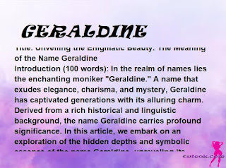 meaning of the name "GERALDINE"