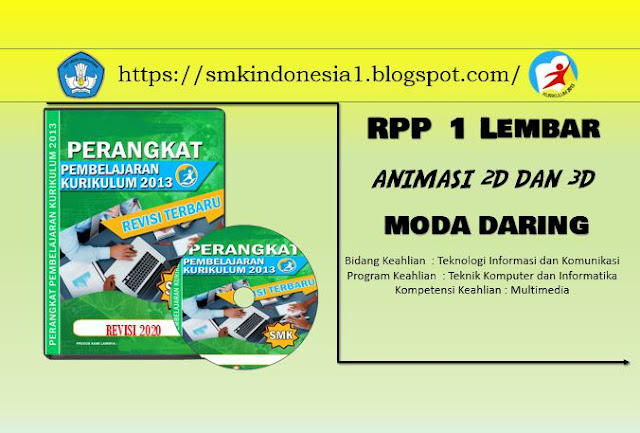  RPP  Moda Daring Animasi  2D  dan  3D  Kelas XI SMK Revisi 2021 