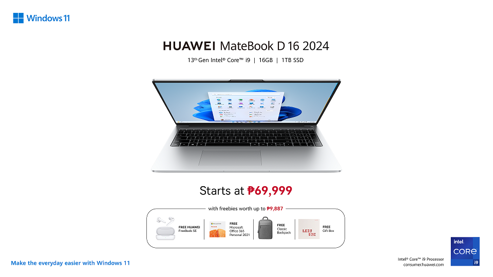 HUAWEI MateBook D 16 Laptop for Students 2024