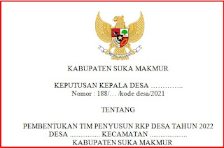 Download SK Tim Penyusun RKP Desa Tahun 2022