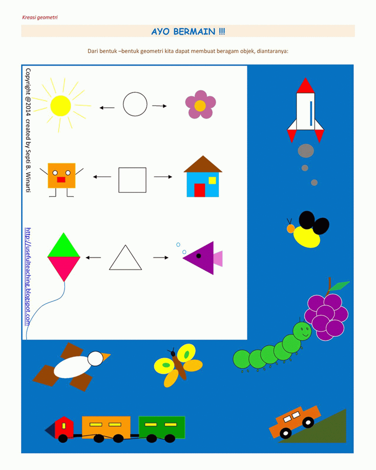 Menyusun Bentuk Geometri Menjadi Gambar