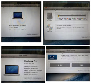 Laptop MacBook Pro 13" Early 2011 A1278 Core i5 2.3GHz RAM 4GB HDD 500GB Seken