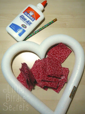 Scrappy Heart Wreath Tutorial What you'll need: