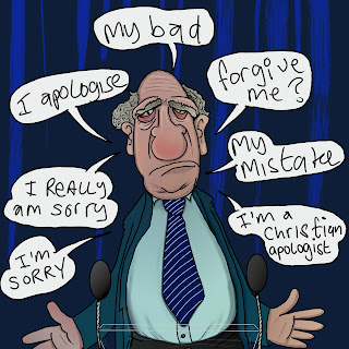 Cartoon of an apologist