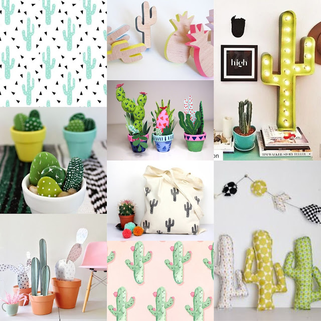 Moodbard Hello cactus, idées diy et deco 