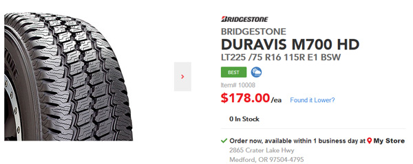 Bridgestone Duravis M700