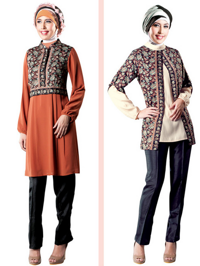 10 Contoh Baju  Muslim  Batik Modern 2019