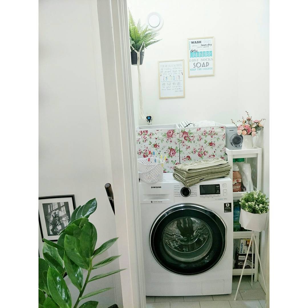 Rumah Shabby Chic Inspirasi Tempat Cuci Baju Yang Dilengkapi Dengan Jemuran Baju Homeshabby 