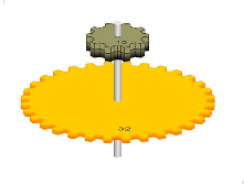 paired gear on integral axle