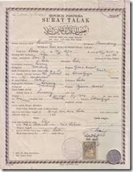 CONTOH SURAT PERNYATAAN TALAK
