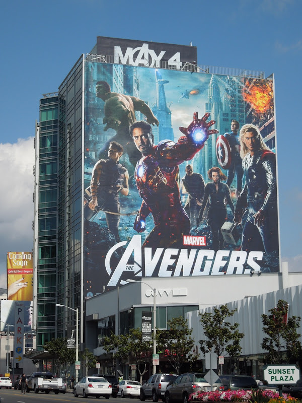 Giant Avengers billboard Sunset Strip