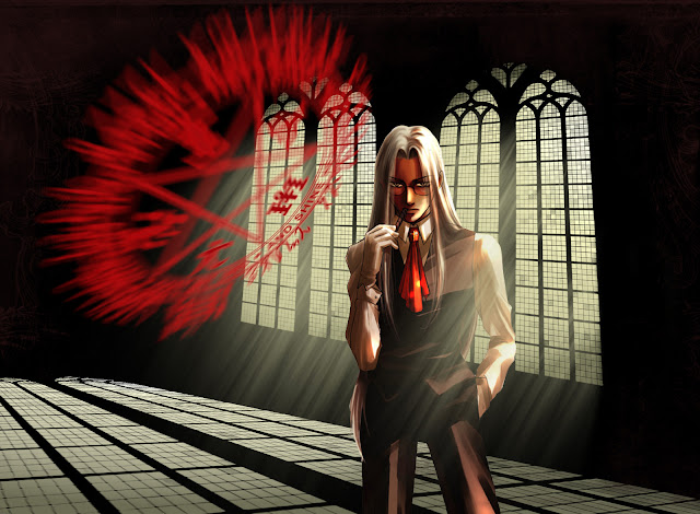   Sir Integra Fairbook White long Hair male guy anime hd wallpaper desktop pc background 0007.