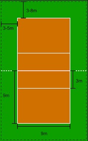 Ukuran Lapangan Bola Voli Resmi