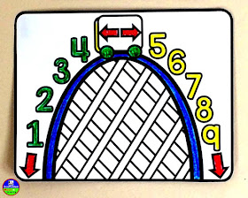 Rounding roller coaster in a 5th grade math word wall