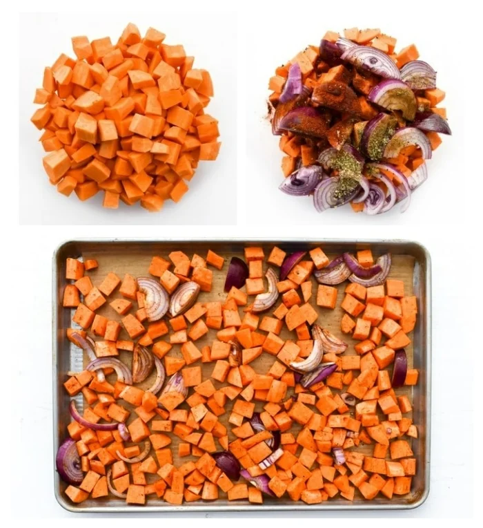 Sweet Potato Couscous - Step 1 - roasting sweet poatoes