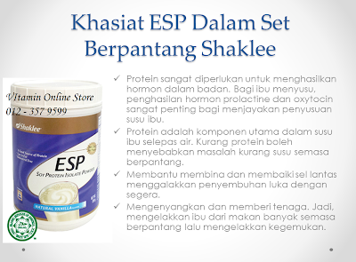 esp dalam set berpantang shaklee