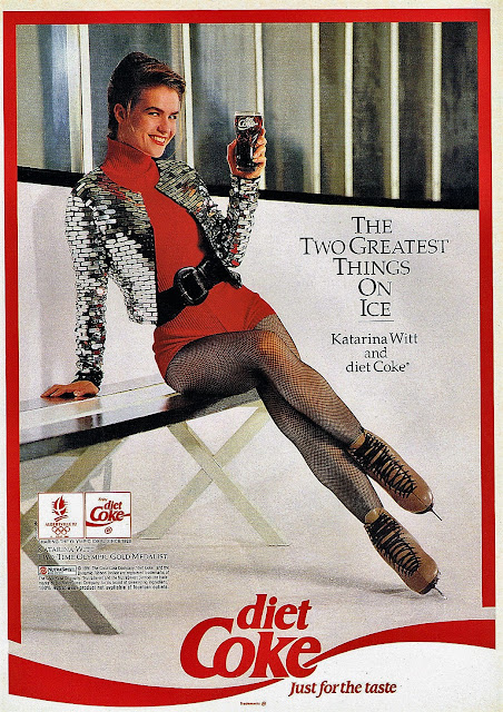 Advertisement for Diet Coke featuring Olympic Gold Medallist and World Figure Skating Champion Katarina Witt