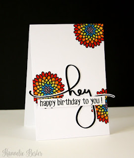 rainbow flower birthday card