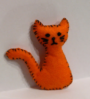 orange felt cat