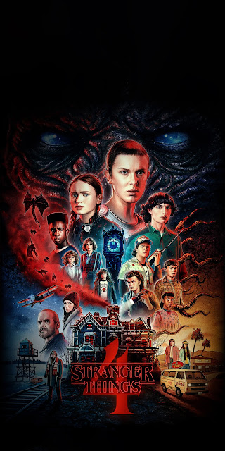 stranger things 4 poster to use as phone wallpaper