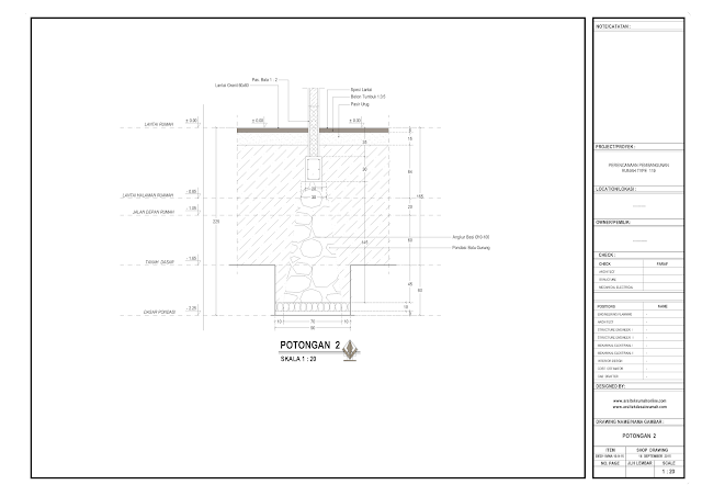 DENAH POTONGAN PONDASI 2