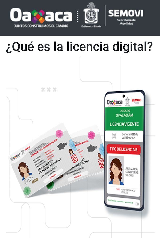 Licencia digital para conductores un hecho en Oaxaca