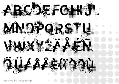 graffiti alphabet font, letter a z,font a z