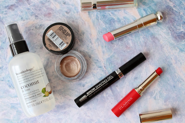 beauty favourites, maybelline, dior lipstick, clarins lip balm, current beauty favourites