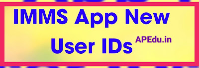 IMMS App New User IDs
